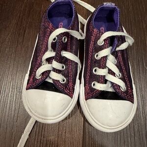 Converse Kids Purple and White Sneakers